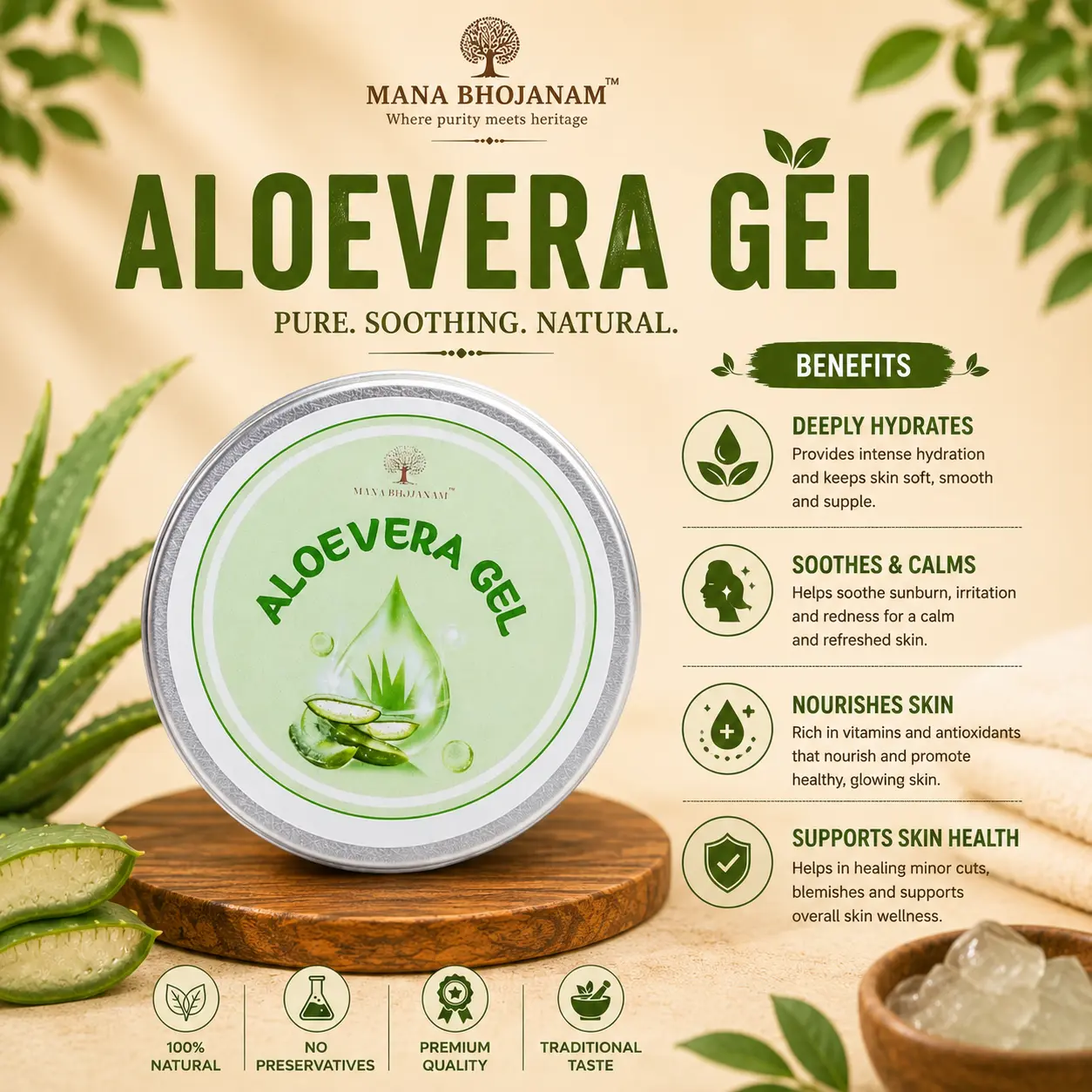 ALOVERA GEL 100 GMS - Image 2