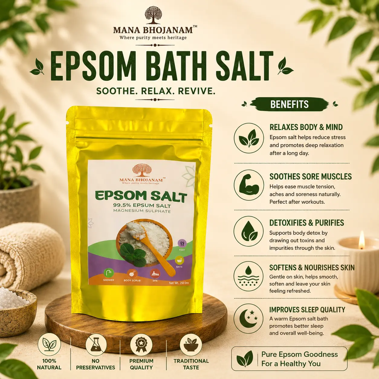 EPSOM BATH SALT 250 GMS - Image 2