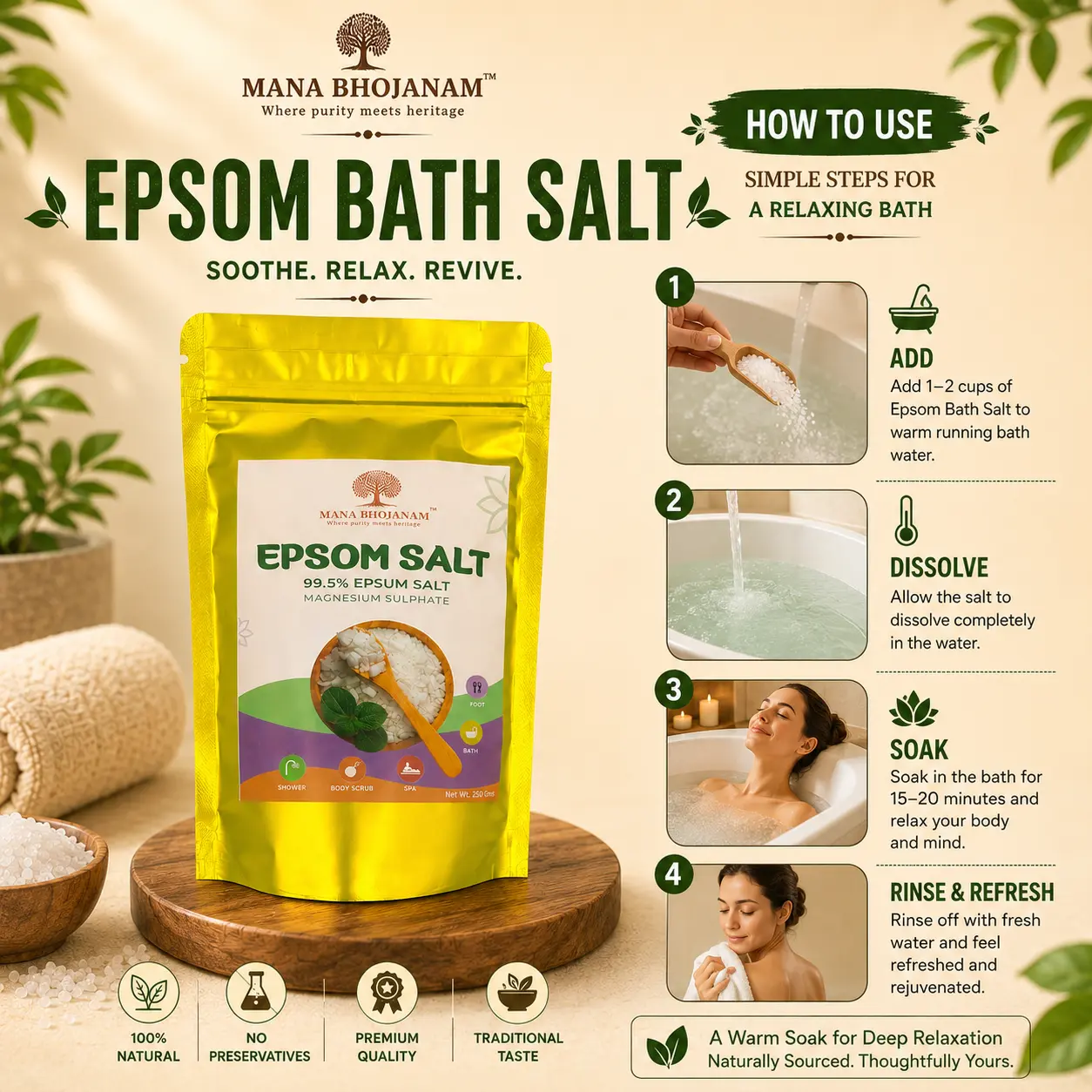EPSOM BATH SALT 250 GMS - Image 3