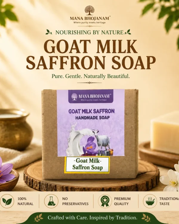 GOAT MILK SAFFRON HANDMADE SOAP 100 GMS