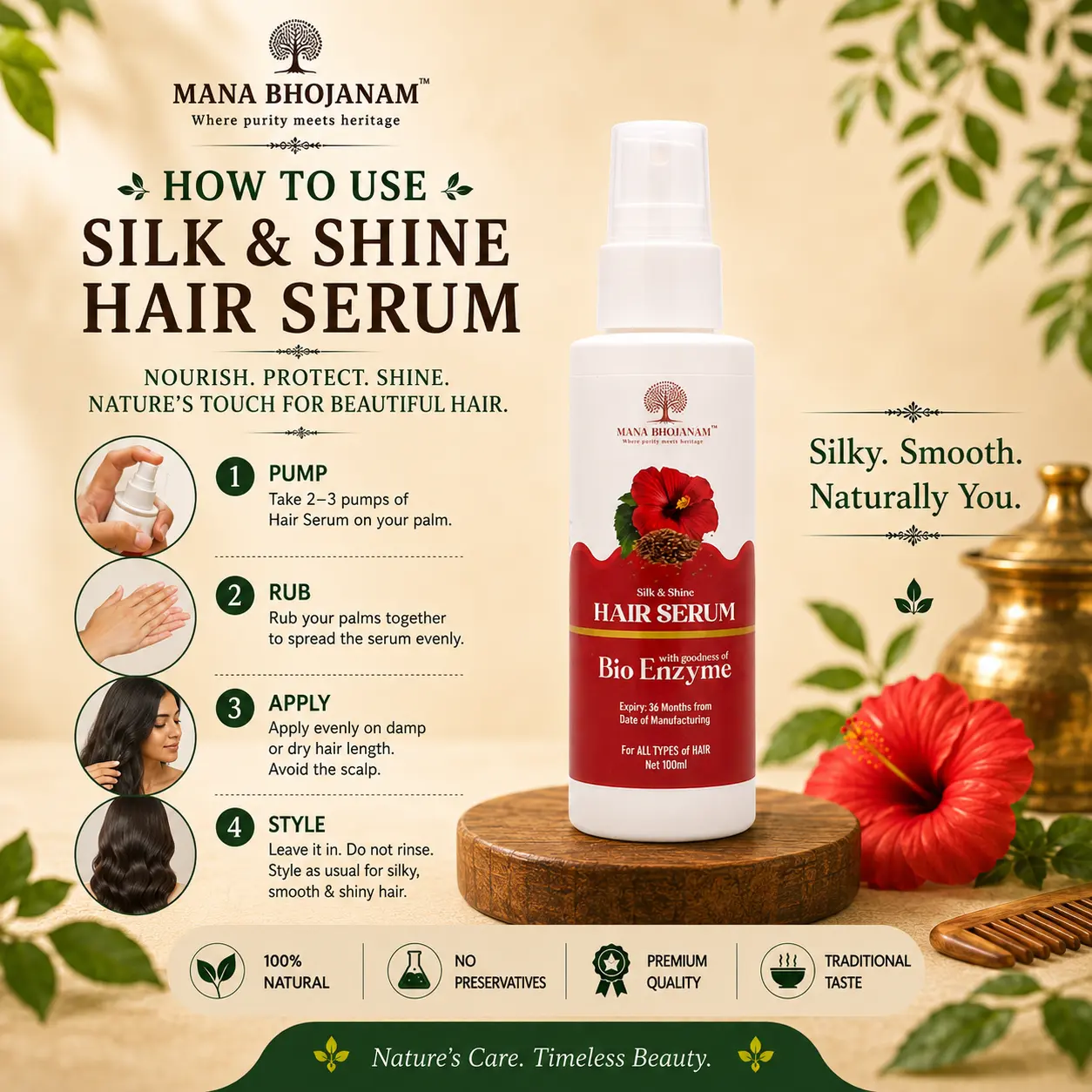 HAIR SERUM (silk & Shine) 100 ML - Image 3