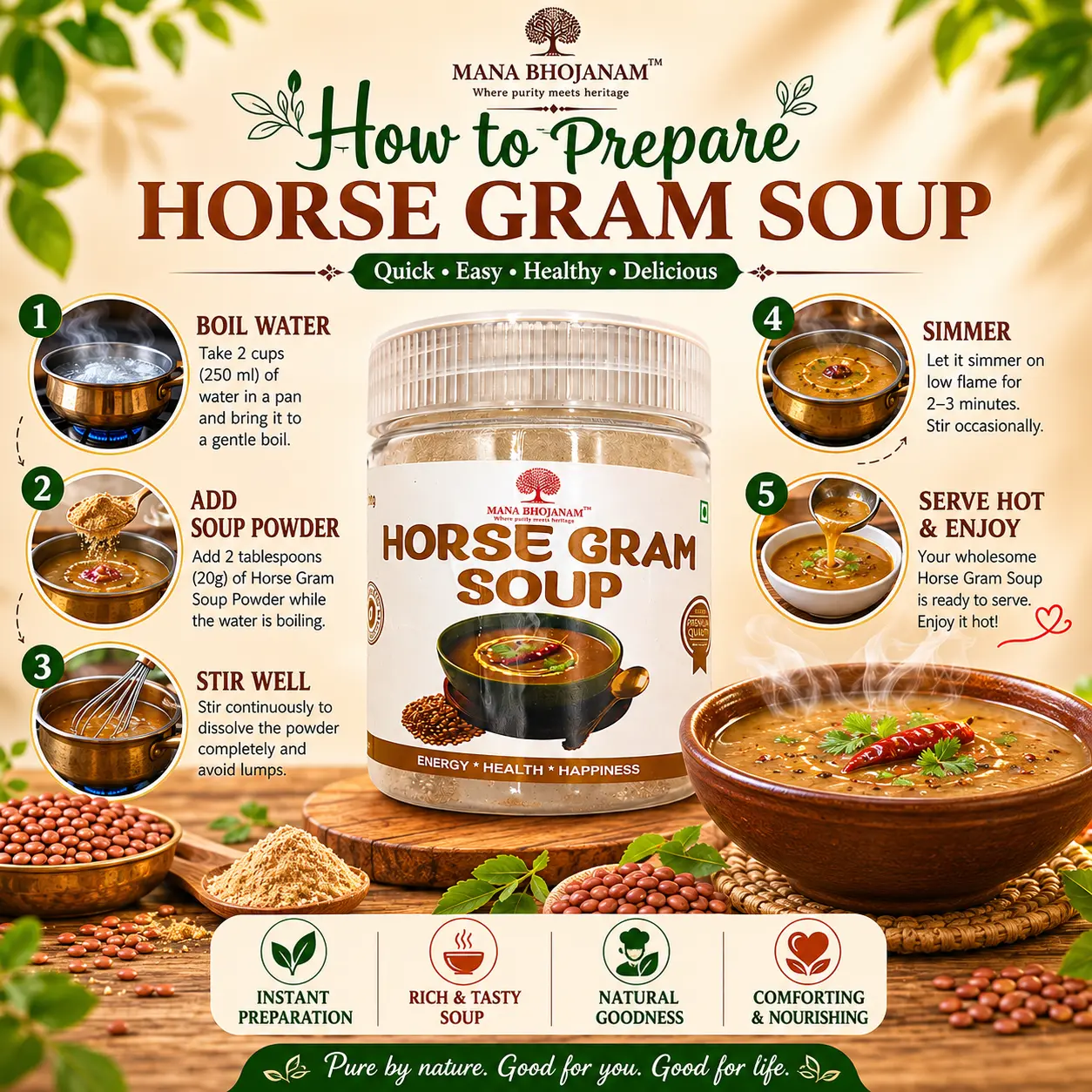 HORSE GRAM SOUP POWDER 100 GMS - Image 3