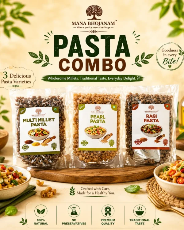 MANA MILLET PASTA COMBO 3x200 GMS