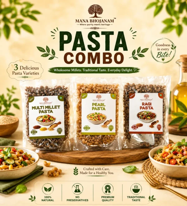 Mana Millet Pasta Combo 3x200 Gms