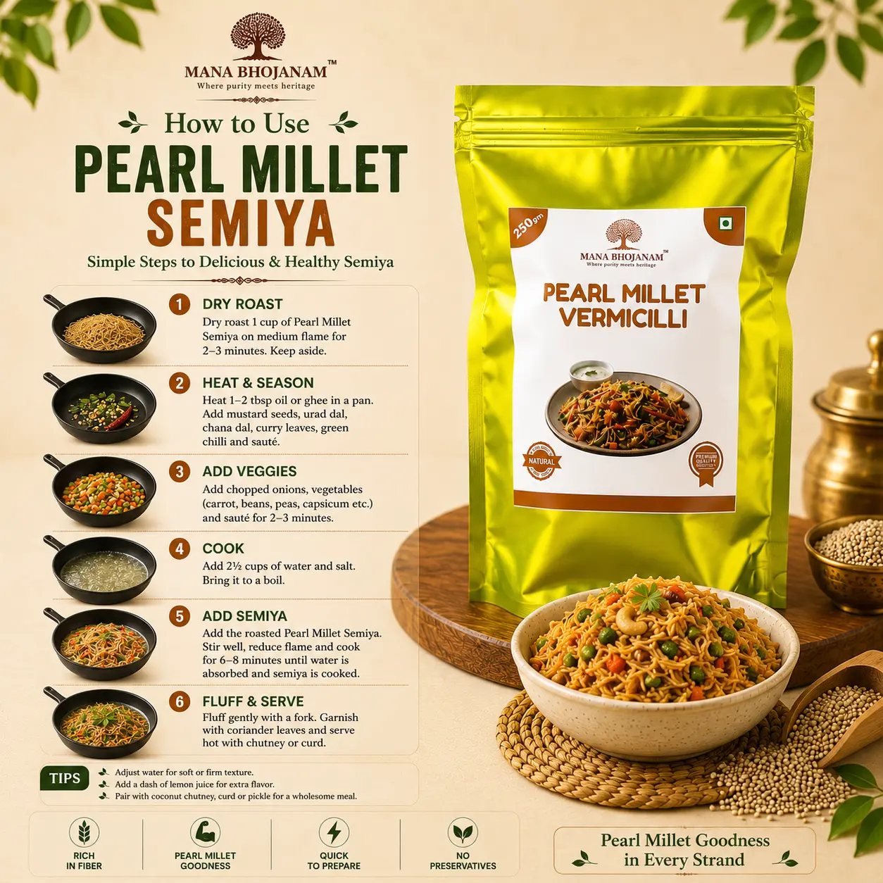 Pearl Millet Semiya 250 GMS - Image 3