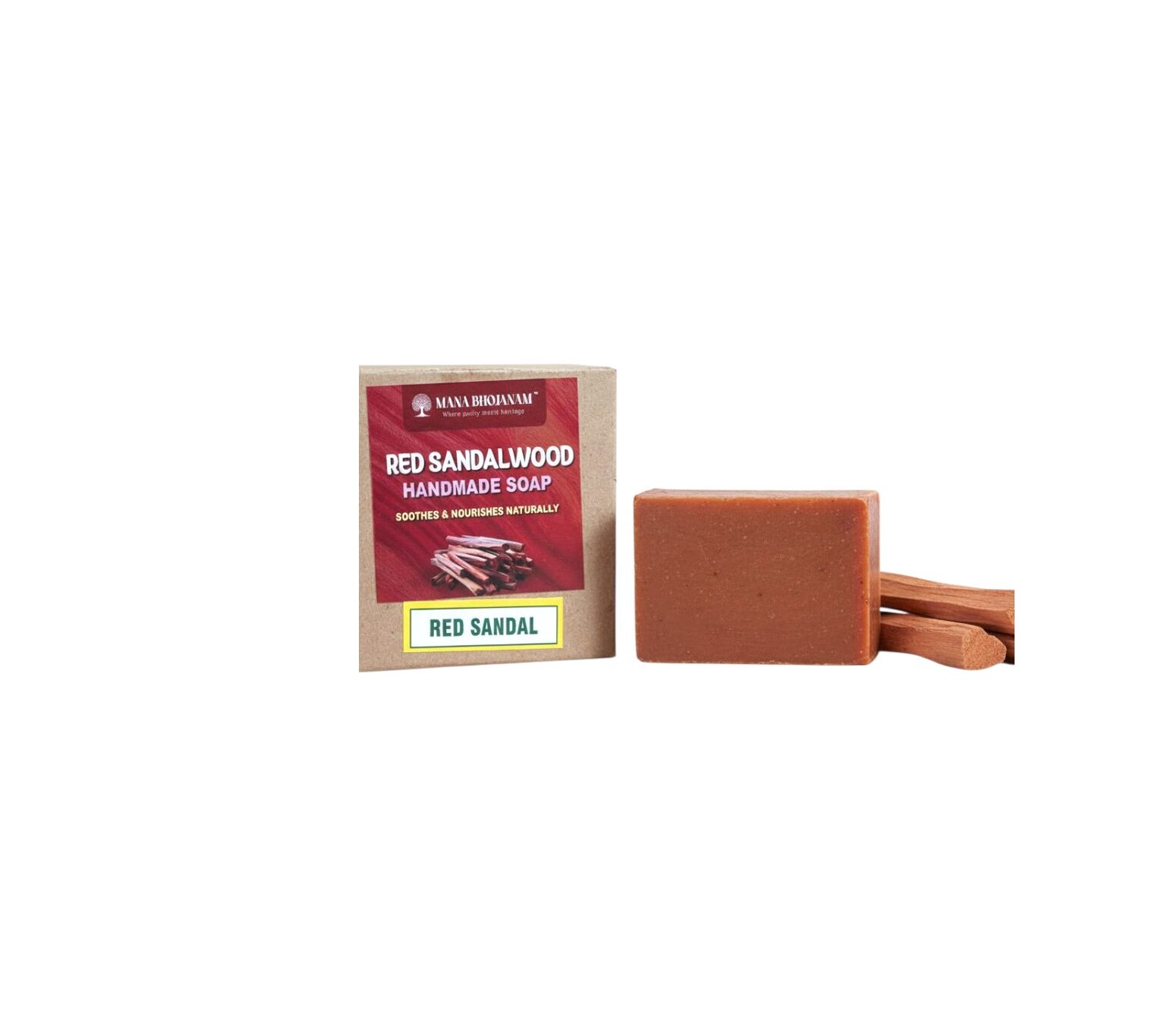 RED SANDAL HANDMADE SOAP 100 GMS