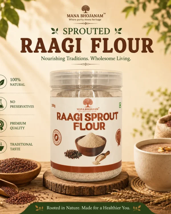 SPROUTED RAAGI FLOUR 250 GMS