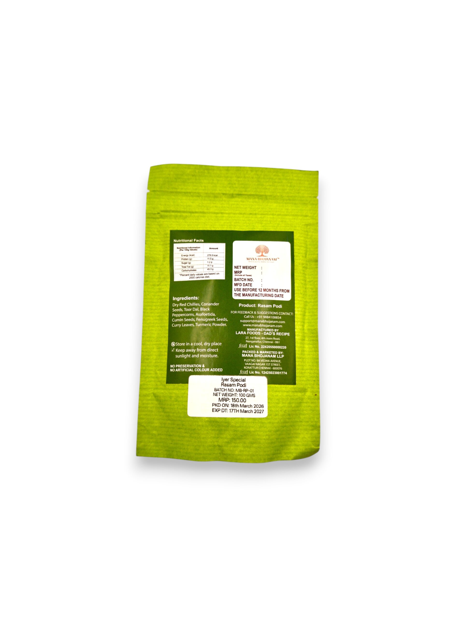 IYER'S SPECIAL RASAM PODI 100 GMS - Image 4