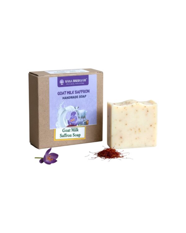 GOAT MILK SAFFRON HANDMADE SOAP 100 GMS