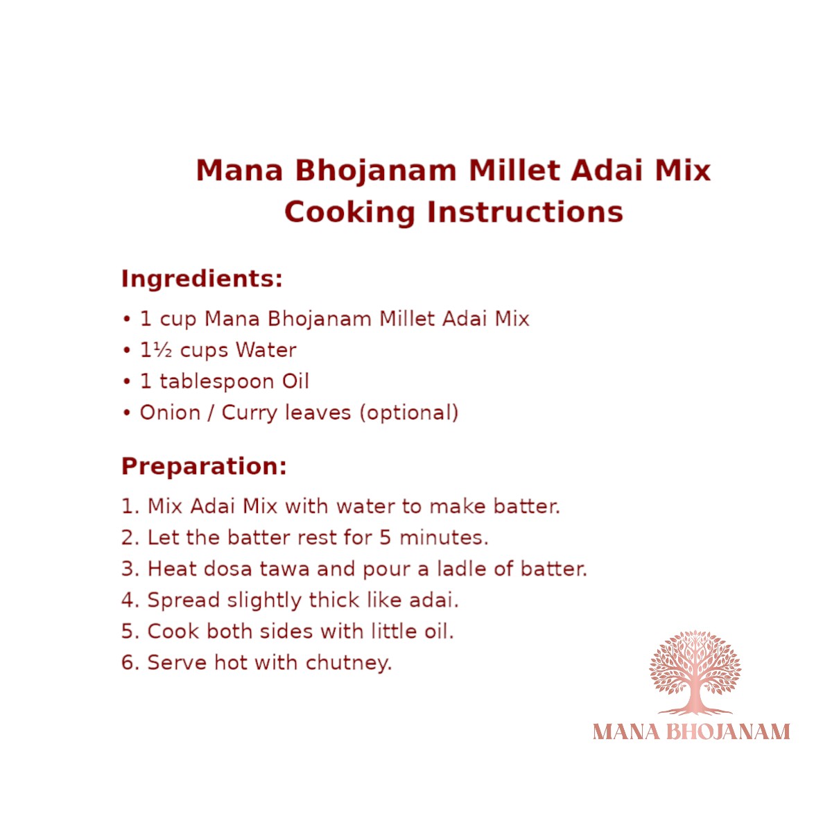 Millet Adai Mix 300 GMS - Image 2