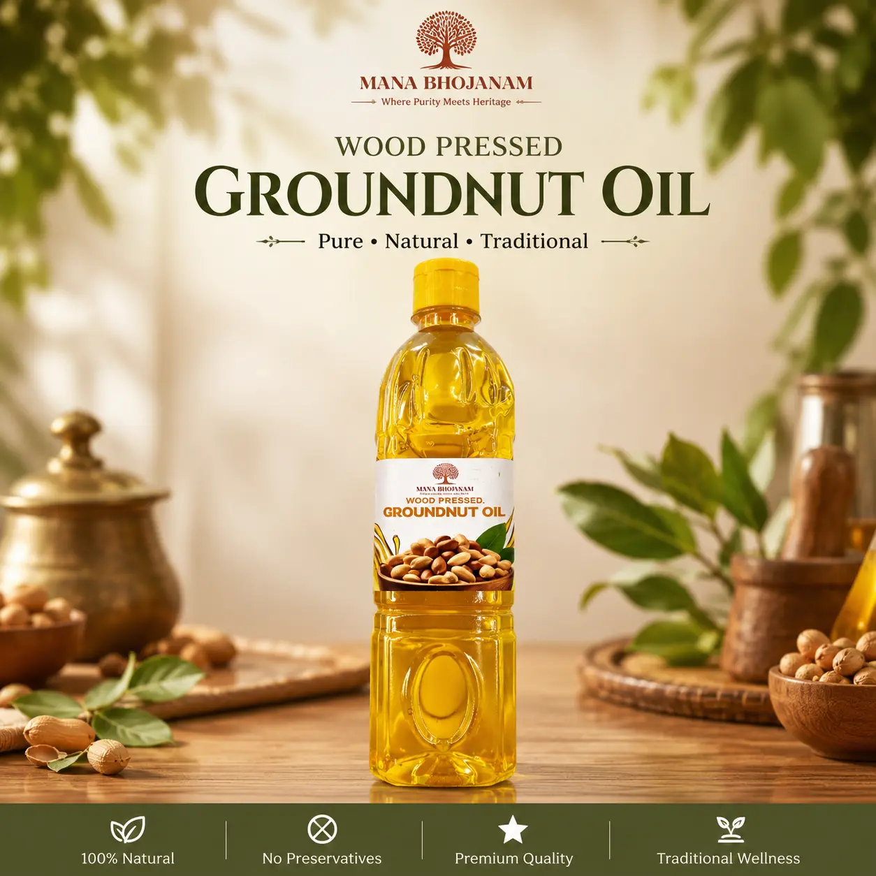 Wood Pressed Groundnut Oil 500 Ml - Image 3