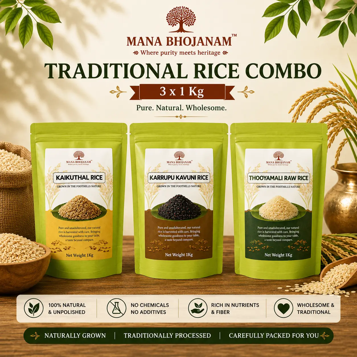 Traditional Rice Combo 3x1 Kg
